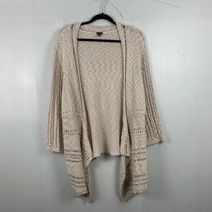 Rafaella Woman Cream Knit Long Front Cardigan